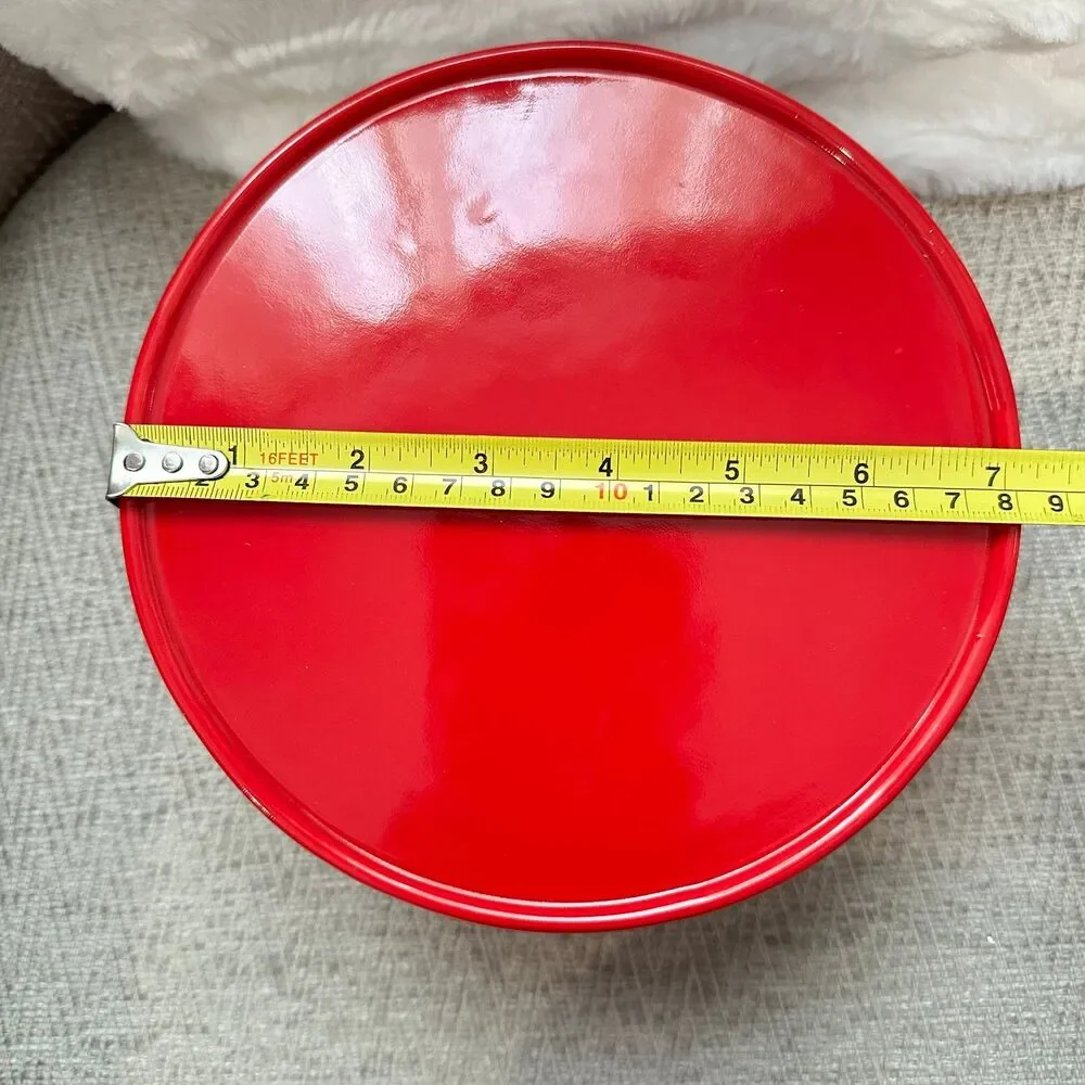 Target Bullseye's Christmas 2025 Ceramic Red Holiday Cake Stand 4
